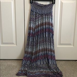 Maternity maxi skirt (blue/purple)